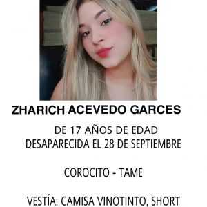 Menor de Edad Desaparecida – Acción urgente